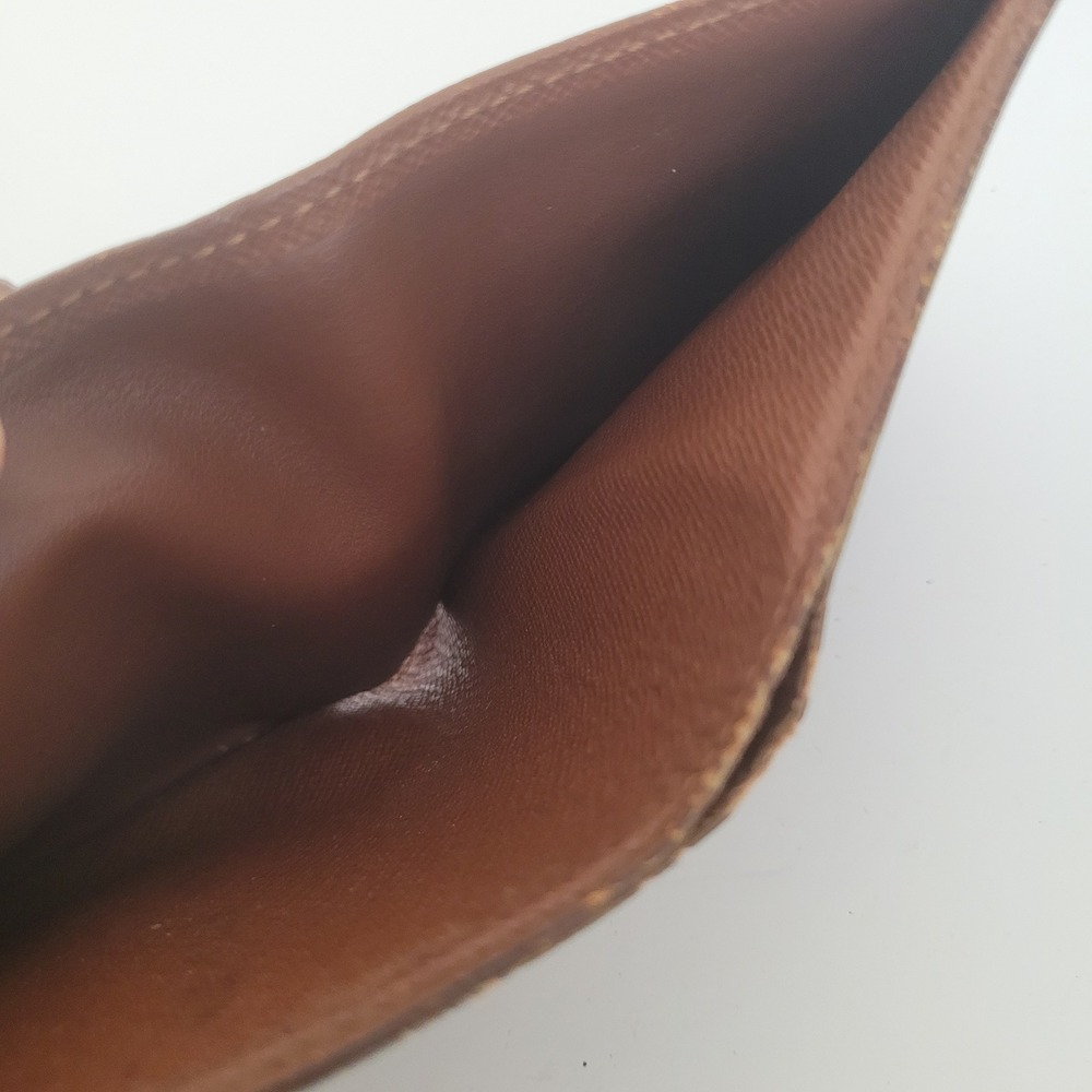 Louis Vuitton Monogram Bifold Wallet Brown Canvas Coin Pocket Made in France - Picture 12 of 12